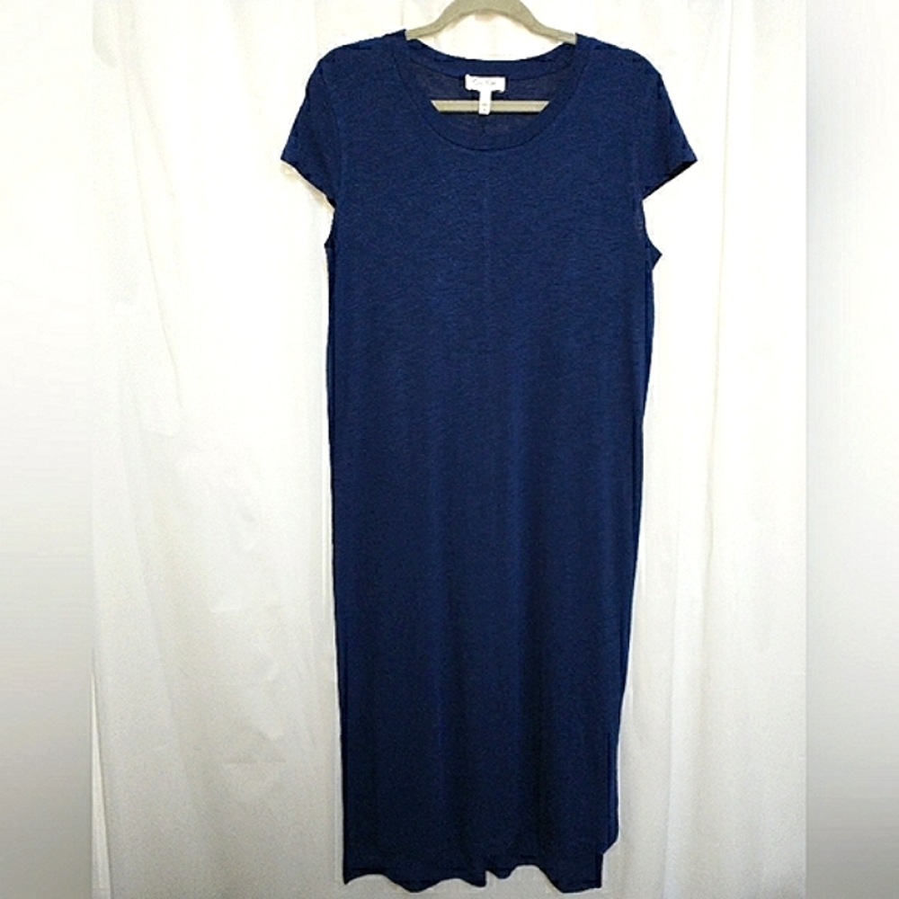 Jessica Simpson Cap Sleeved Cotton Blend T-Shirt Maxi Dress - Size Large